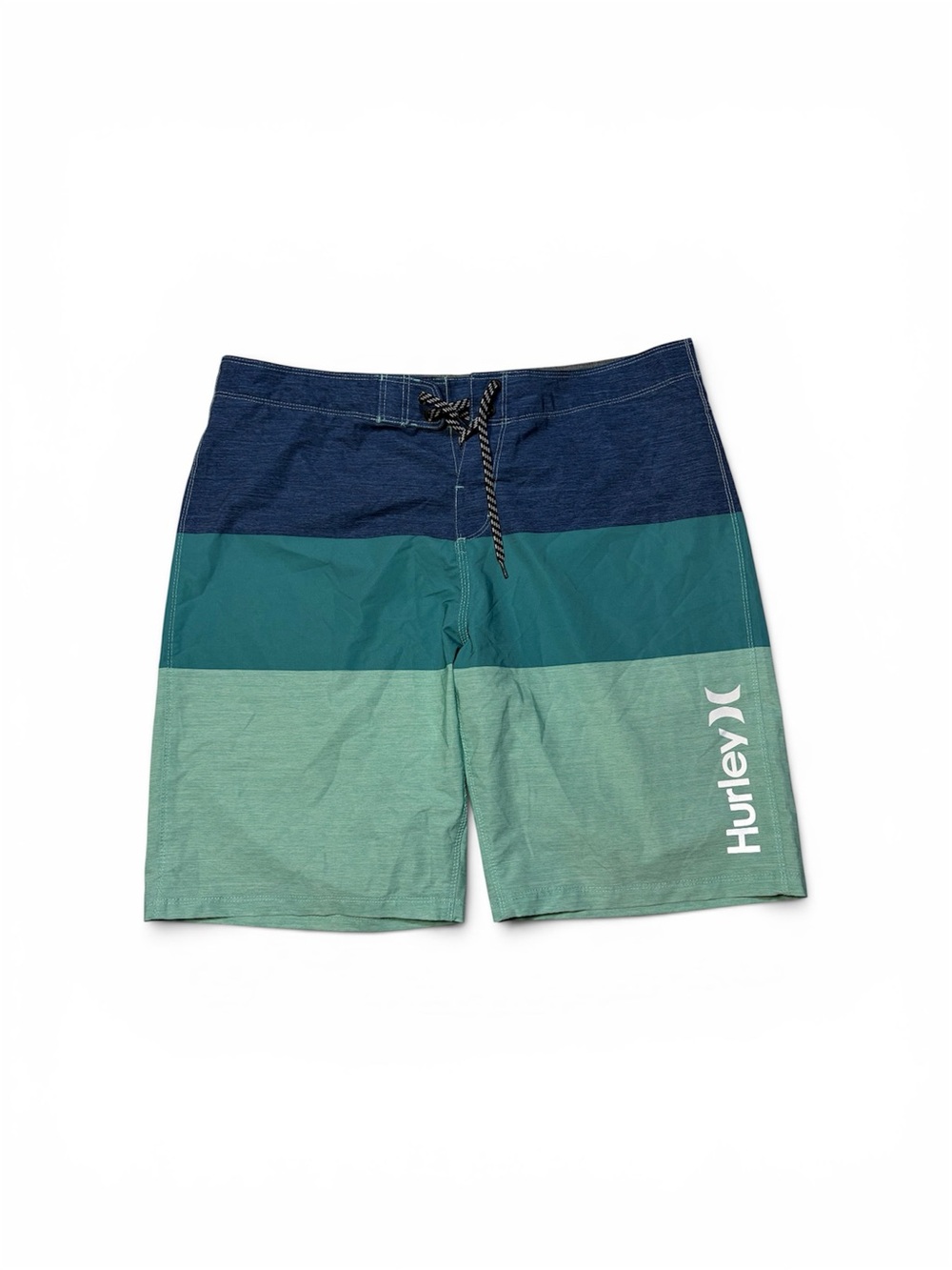 Hurley Men’s 36 Colorblock Board Shorts Blue Teal Seafoam Swim Trunks
